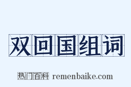双回国组词是什么意思的图片